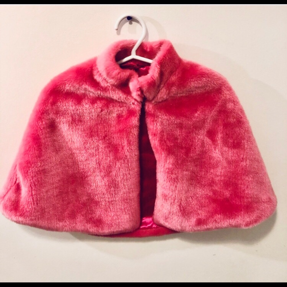 Very fancy kids pink poncho